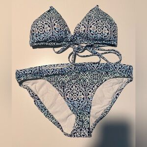 Helen Jon blue and white swimsuit